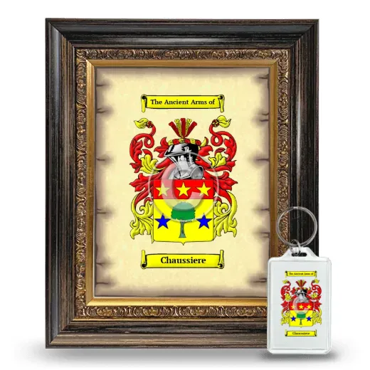 Chaussiere Framed Coat of Arms and Keychain - Heirloom