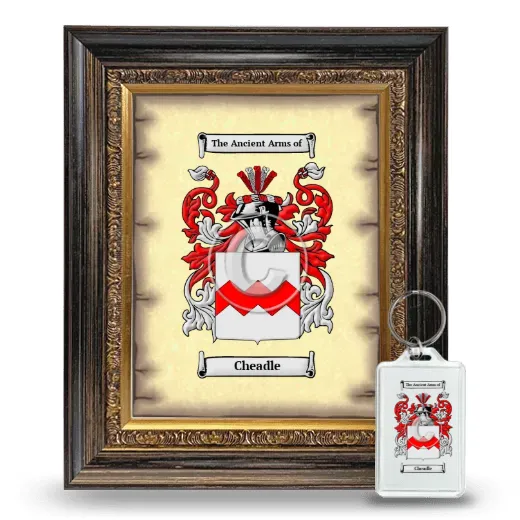 Cheadle Framed Coat of Arms and Keychain - Heirloom