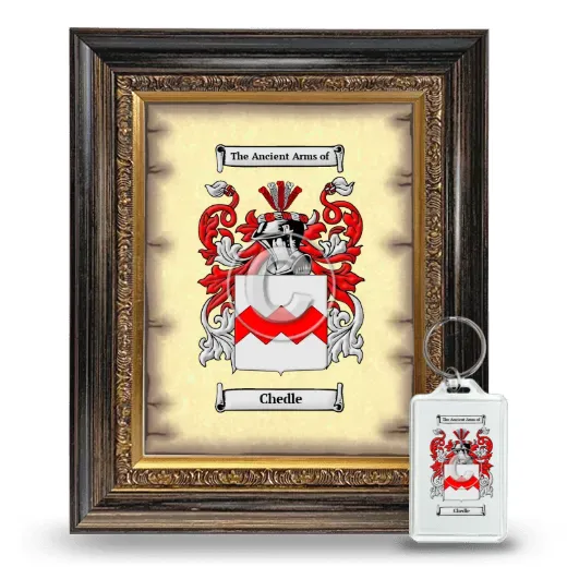 Chedle Framed Coat of Arms and Keychain - Heirloom