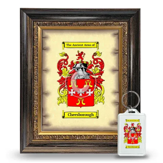 Cheesborough Framed Coat of Arms and Keychain - Heirloom