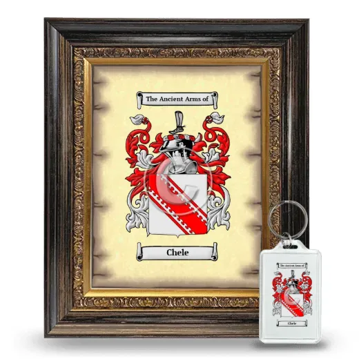 Chele Framed Coat of Arms and Keychain - Heirloom