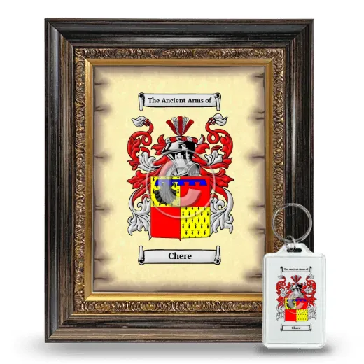 Chere Framed Coat of Arms and Keychain - Heirloom