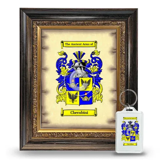 Cherubini Framed Coat of Arms and Keychain - Heirloom