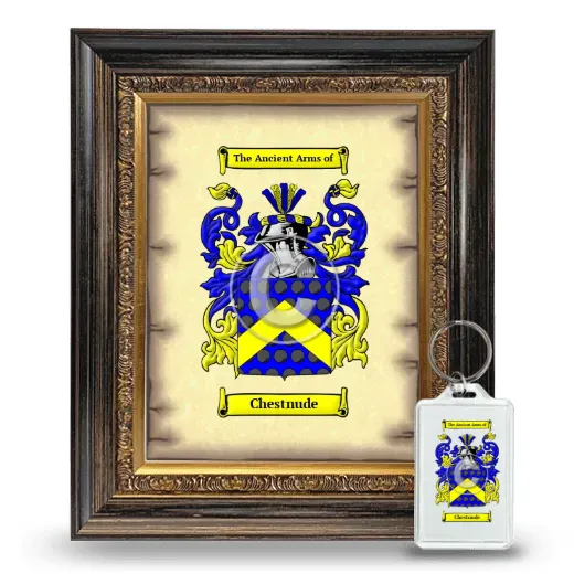 Chestnude Framed Coat of Arms and Keychain - Heirloom