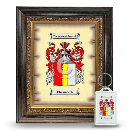 Chesworth Framed Coat of Arms and Keychain - Heirloom