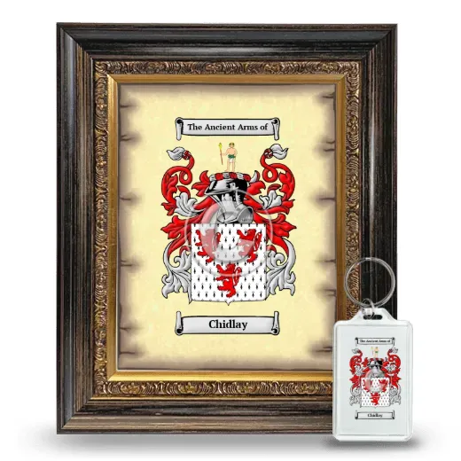 Chidlay Framed Coat of Arms and Keychain - Heirloom