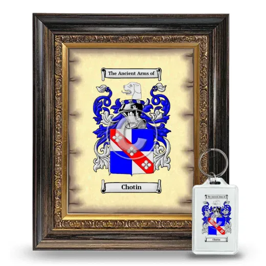 Chotin Framed Coat of Arms and Keychain - Heirloom