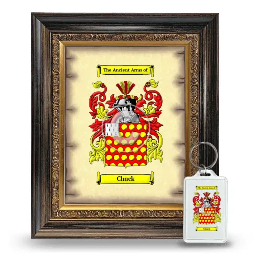 Chuck Framed Coat of Arms and Keychain - Heirloom