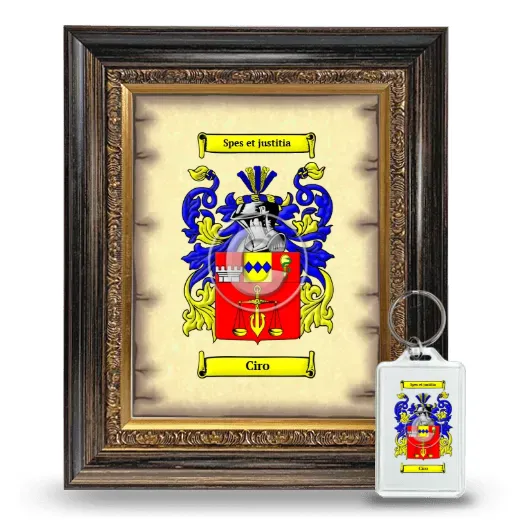 Ciro Framed Coat of Arms and Keychain - Heirloom
