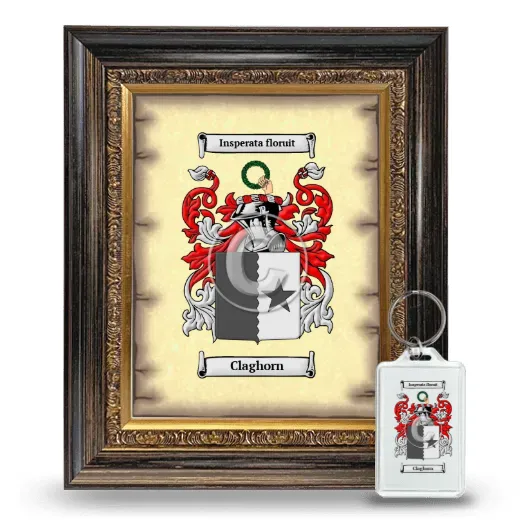 Claghorn Framed Coat of Arms and Keychain - Heirloom