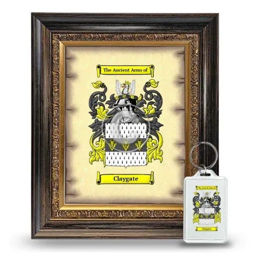 Claygate Framed Coat of Arms and Keychain - Heirloom