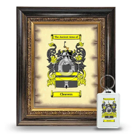Cleavers Framed Coat of Arms and Keychain - Heirloom