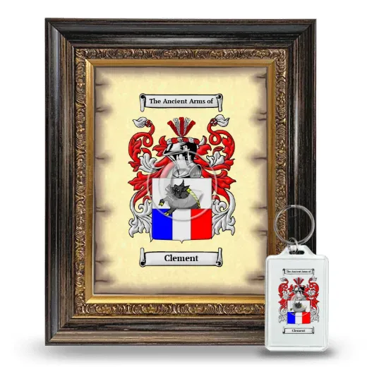 Clement Framed Coat of Arms and Keychain - Heirloom