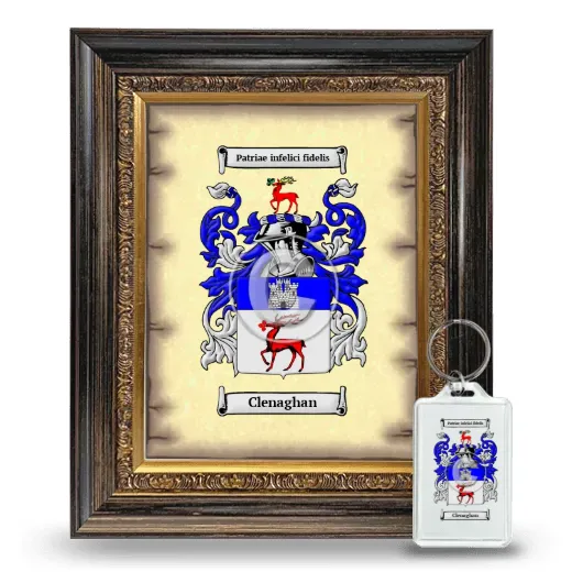 Clenaghan Framed Coat of Arms and Keychain - Heirloom