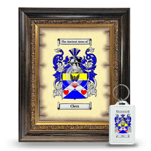 Clerx Framed Coat of Arms and Keychain - Heirloom