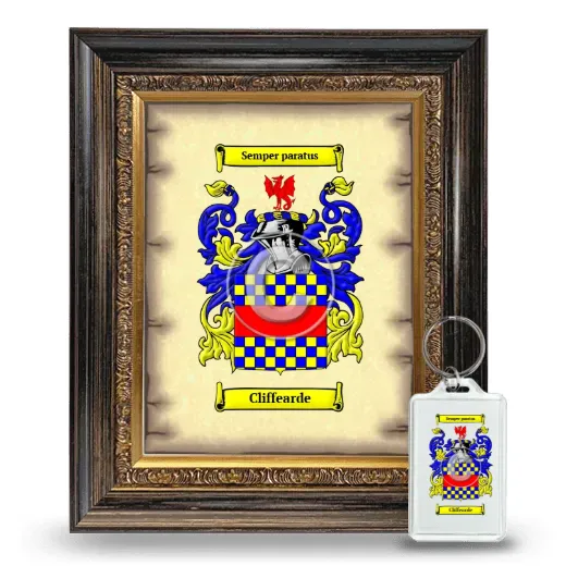 Cliffearde Framed Coat of Arms and Keychain - Heirloom