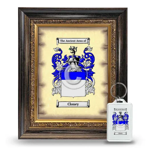 Cloney Framed Coat of Arms and Keychain - Heirloom