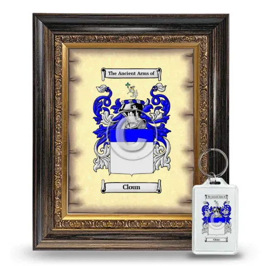 Cloun Framed Coat of Arms and Keychain - Heirloom