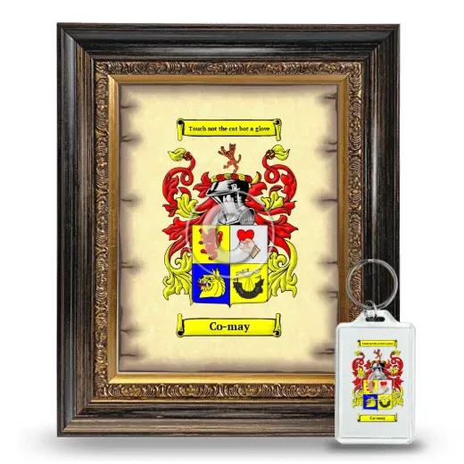 Co-may Framed Coat of Arms and Keychain - Heirloom