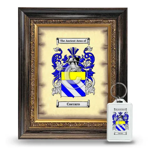 Coccaro Framed Coat of Arms and Keychain - Heirloom