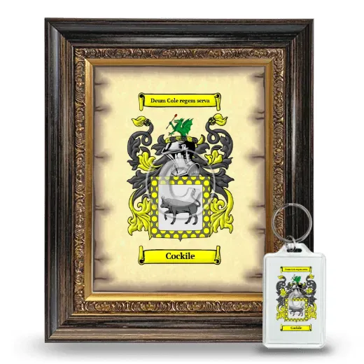 Cockile Framed Coat of Arms and Keychain - Heirloom