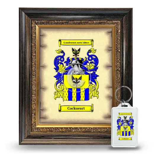 Cockueart Framed Coat of Arms and Keychain - Heirloom