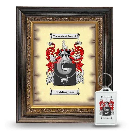 Coddingham Framed Coat of Arms and Keychain - Heirloom