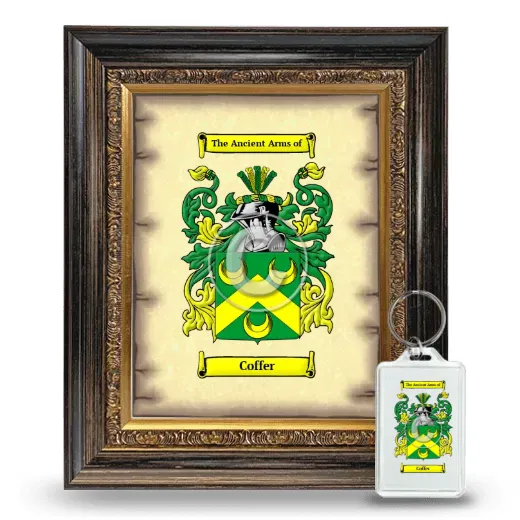 Coffer Framed Coat of Arms and Keychain - Heirloom