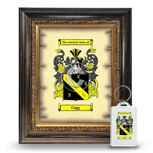 Cogg Framed Coat of Arms and Keychain - Heirloom