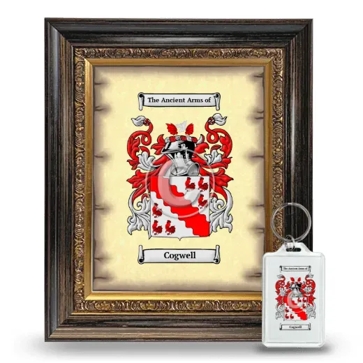 Cogwell Framed Coat of Arms and Keychain - Heirloom