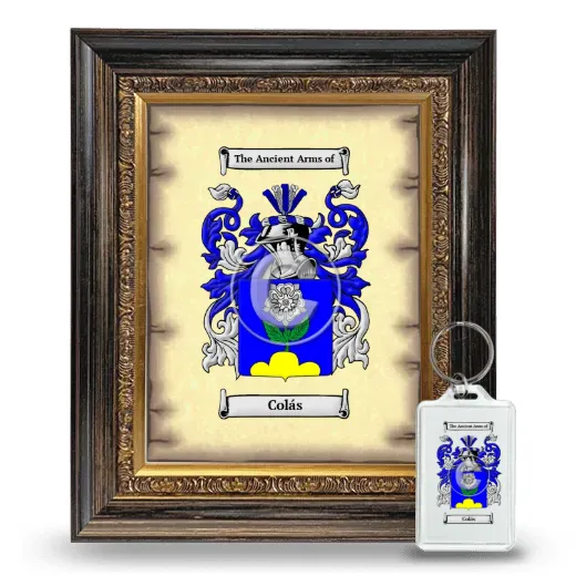 Colás Framed Coat of Arms and Keychain - Heirloom