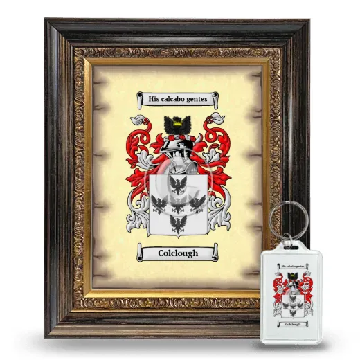 Colclough Framed Coat of Arms and Keychain - Heirloom
