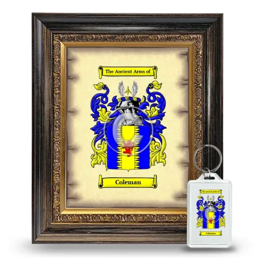 Coleman Framed Coat of Arms and Keychain - Heirloom