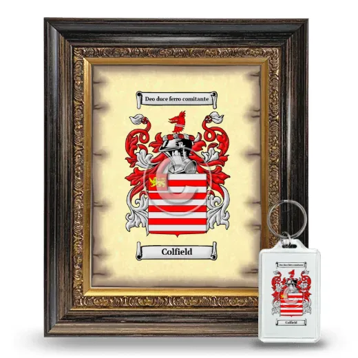 Colfield Framed Coat of Arms and Keychain - Heirloom