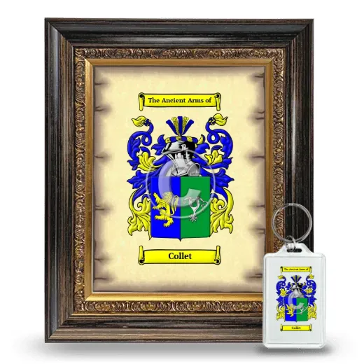 Collet Framed Coat of Arms and Keychain - Heirloom