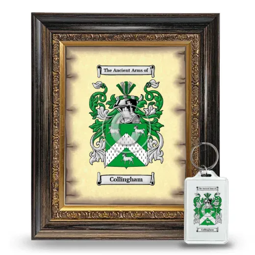 Collingham Framed Coat of Arms and Keychain - Heirloom