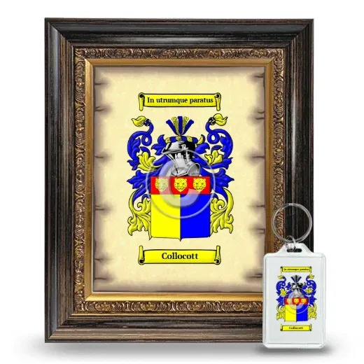 Collocott Framed Coat of Arms and Keychain - Heirloom