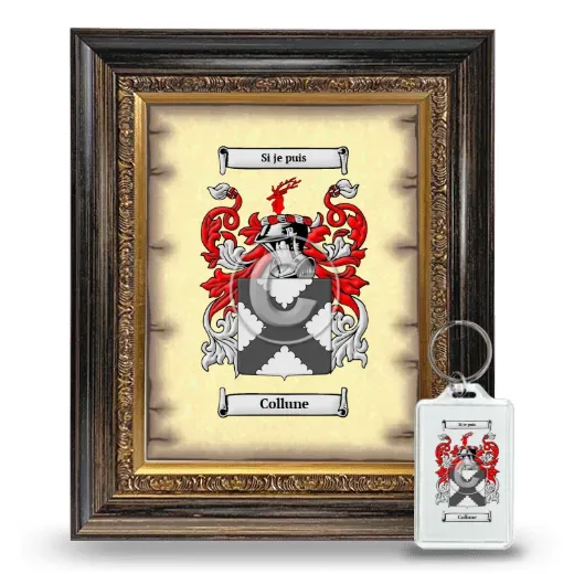 Collune Framed Coat of Arms and Keychain - Heirloom