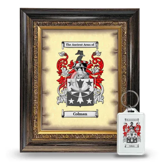 Colman Framed Coat of Arms and Keychain - Heirloom