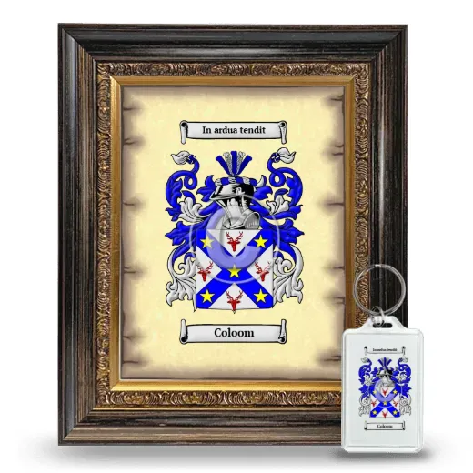 Coloom Framed Coat of Arms and Keychain - Heirloom