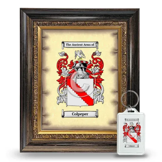 Colpeper Framed Coat of Arms and Keychain - Heirloom