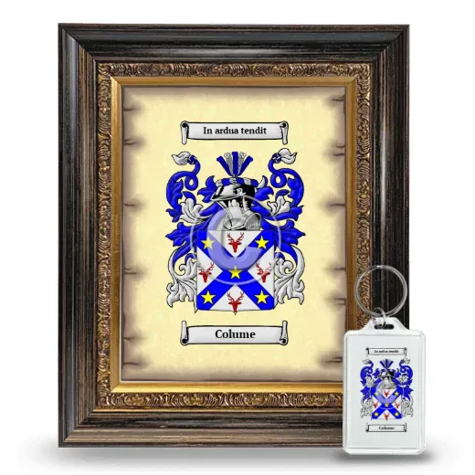 Colume Framed Coat of Arms and Keychain - Heirloom