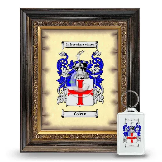 Colvan Framed Coat of Arms and Keychain - Heirloom