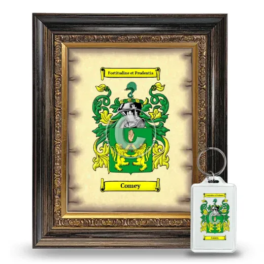 Comey Framed Coat of Arms and Keychain - Heirloom