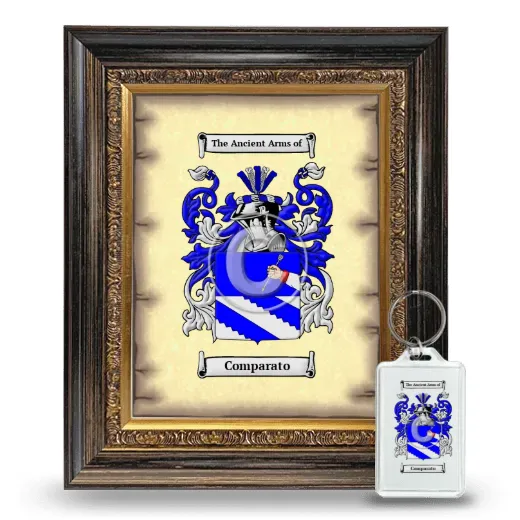 Comparato Framed Coat of Arms and Keychain - Heirloom
