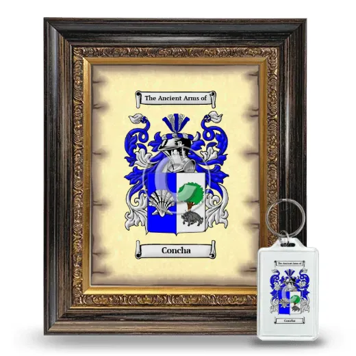 Concha Framed Coat of Arms and Keychain - Heirloom