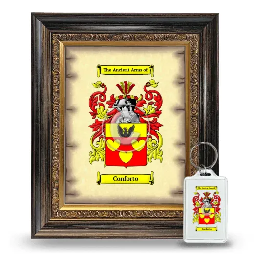 Conforto Framed Coat of Arms and Keychain - Heirloom