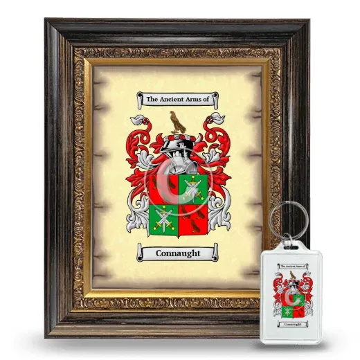 Connaught Framed Coat of Arms and Keychain - Heirloom