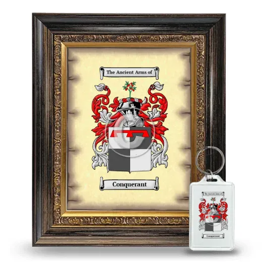 Conquerant Framed Coat of Arms and Keychain - Heirloom