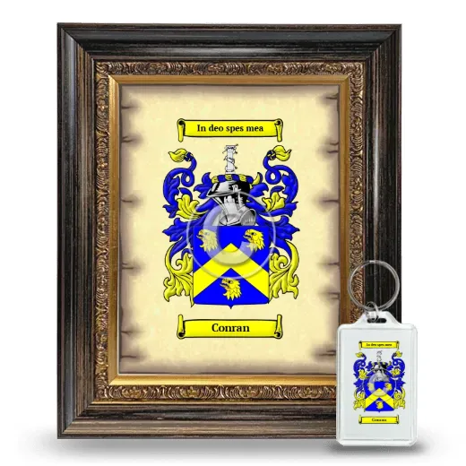 Conran Framed Coat of Arms and Keychain - Heirloom